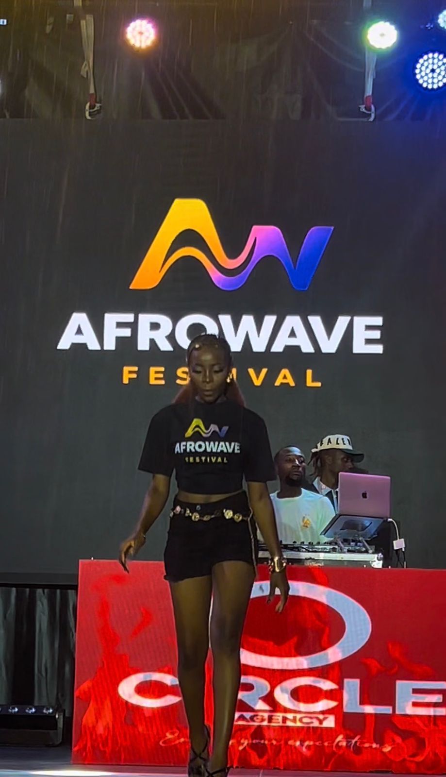 Scène AfroWave Festival avec écran géant